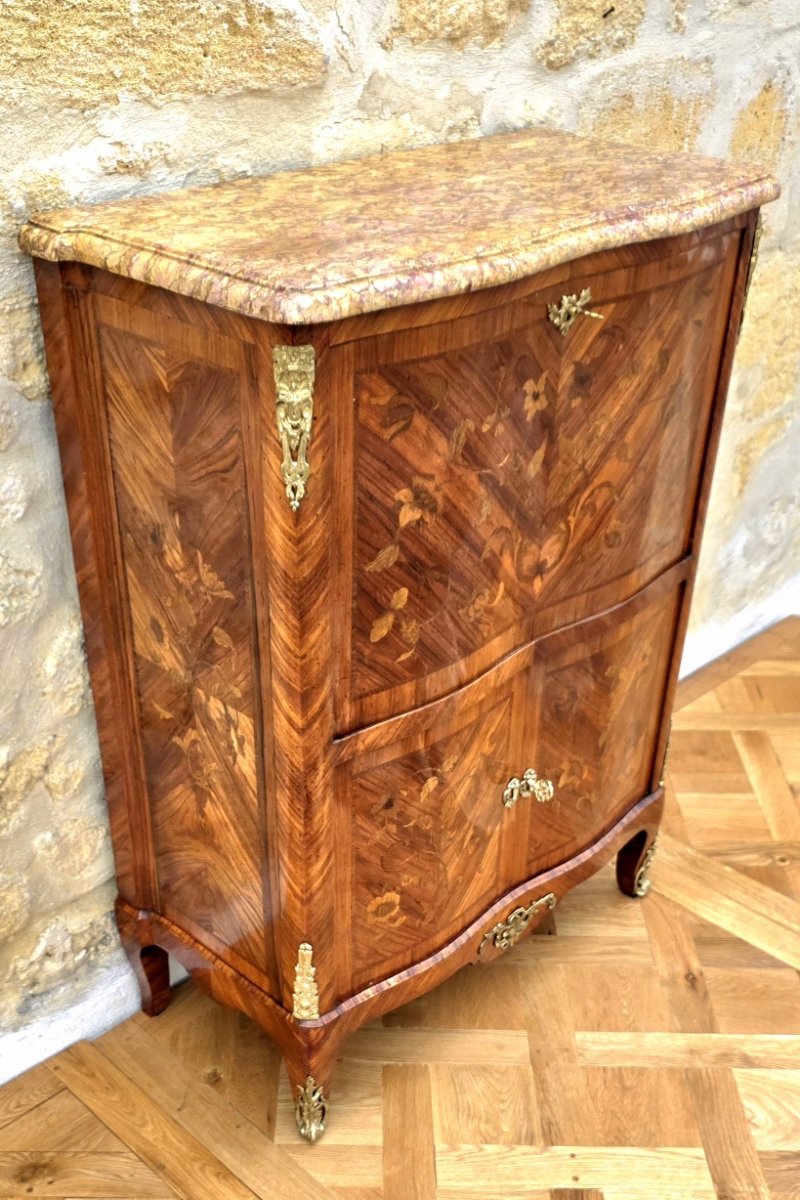 Petit  secrétaire à abattant de style Louis XV-photo-3