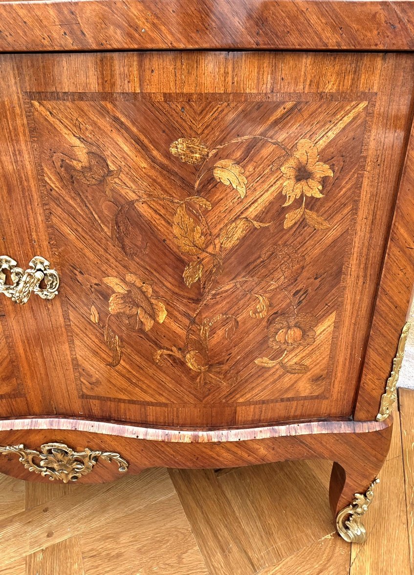 Petit  secrétaire à abattant de style Louis XV-photo-2