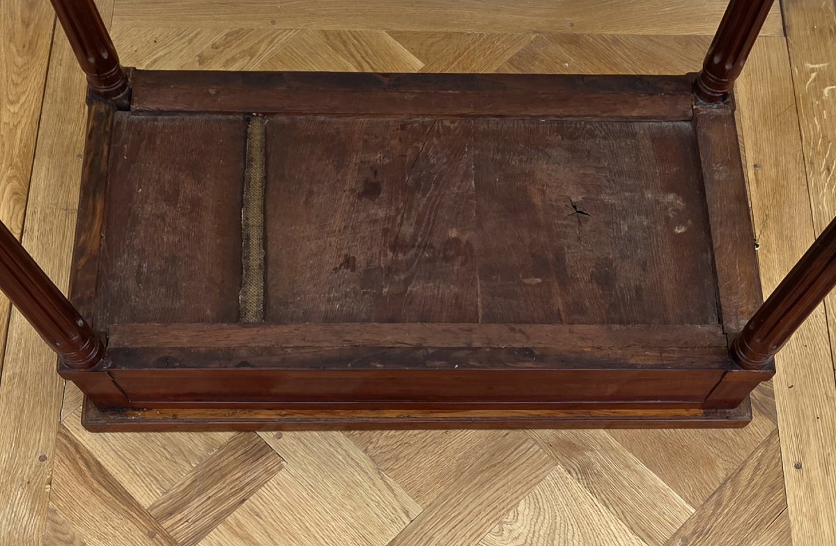 Elégante petite table à écrire d'époque Louis XVI estampillée Ferdinand BURY"-photo-7
