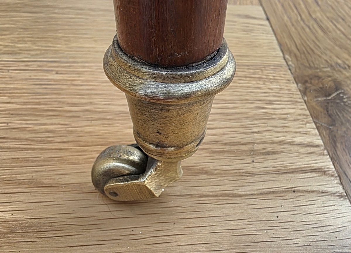 Elégante petite table à écrire d'époque Louis XVI estampillée Ferdinand BURY"-photo-8