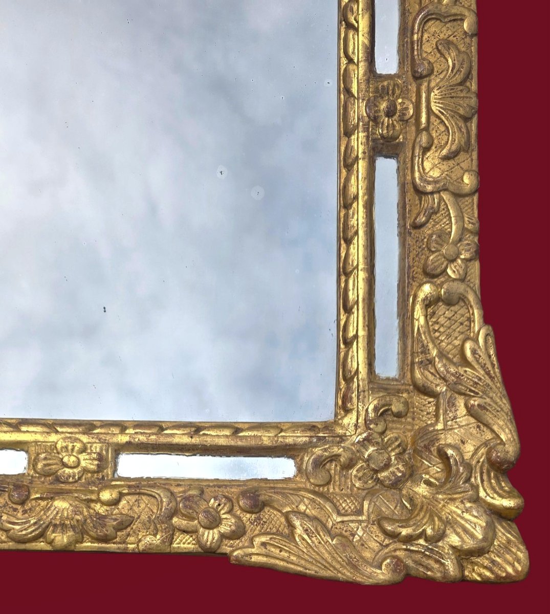 Petit miroir régence 18ème siècle-photo-4