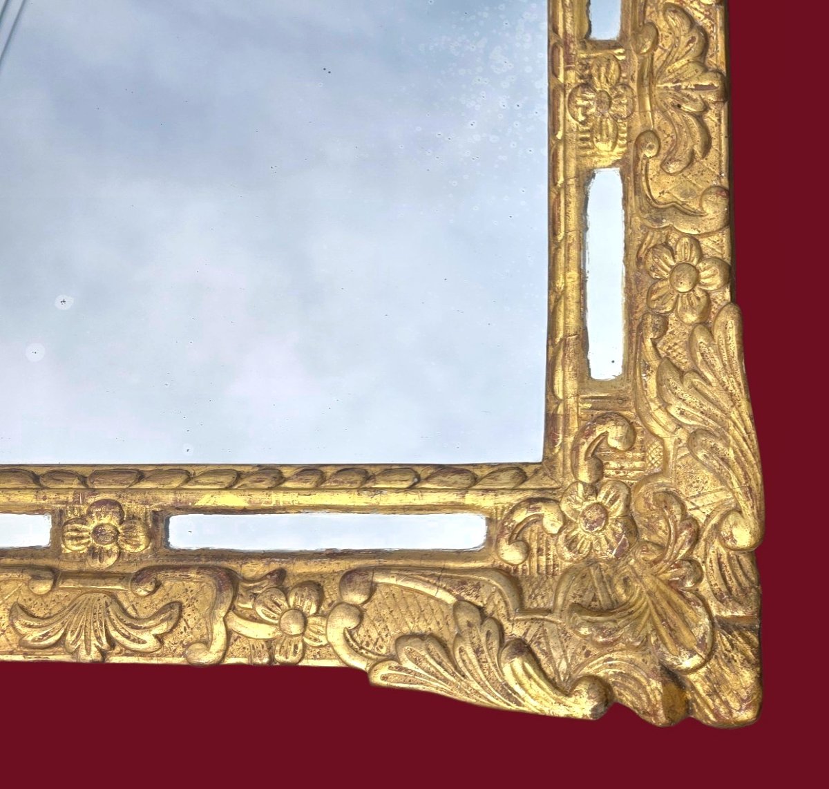 Petit miroir régence 18ème siècle-photo-1