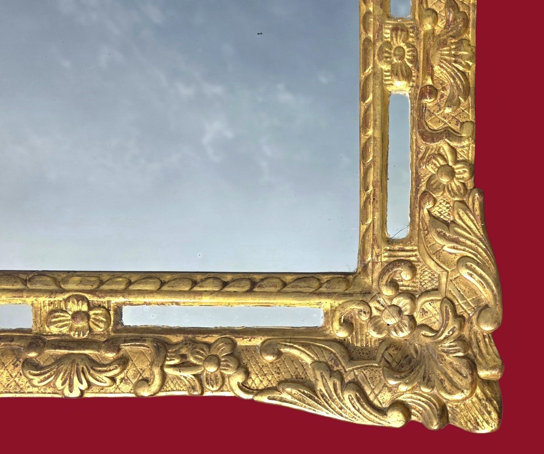 Petit miroir régence 18ème siècle-photo-2