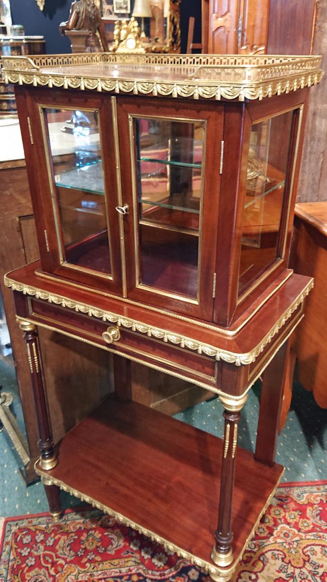 Vitrine ( première partie du XIXème ) " Louis XVI " Acajou-photo-3