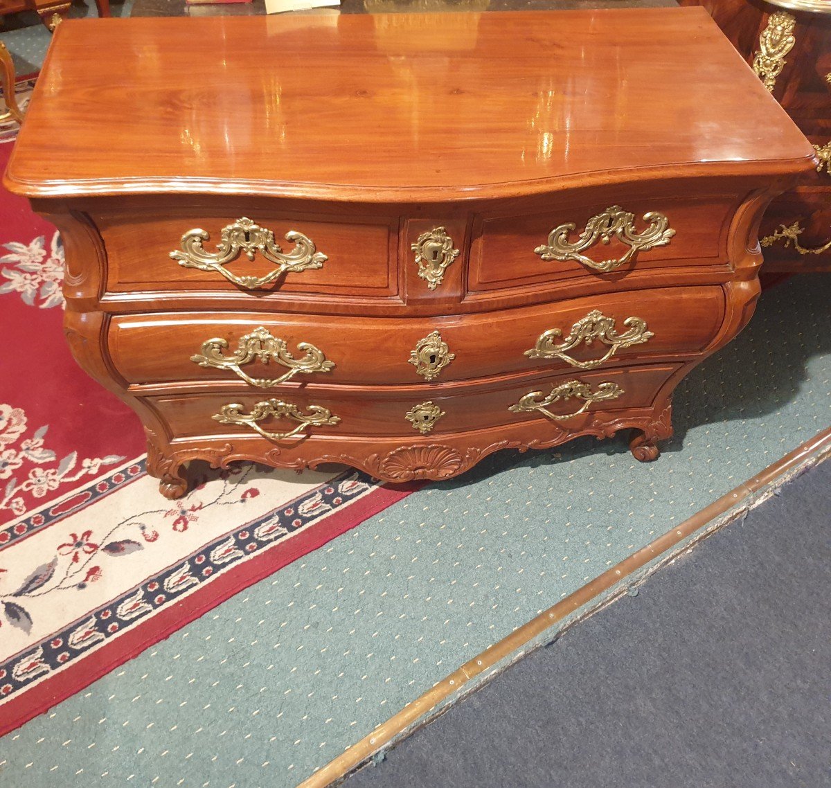 Commode de port " BORDELAISE " époque XVIIIème. Acajou de Cuba-photo-3