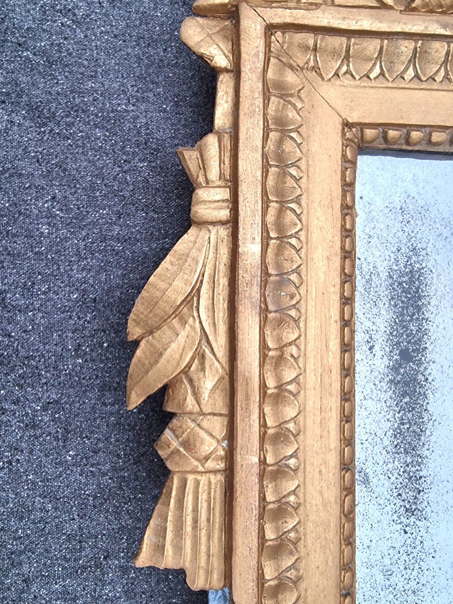 MIROIR a fronton d'époque " LOUIS XVI " 18ème.-photo-2