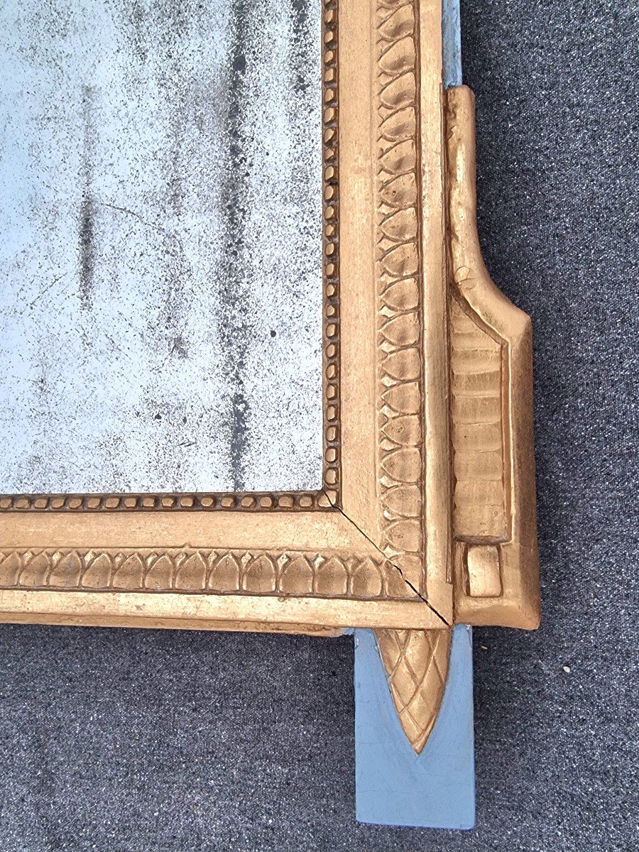 MIROIR a fronton d'époque " LOUIS XVI " 18ème.-photo-3