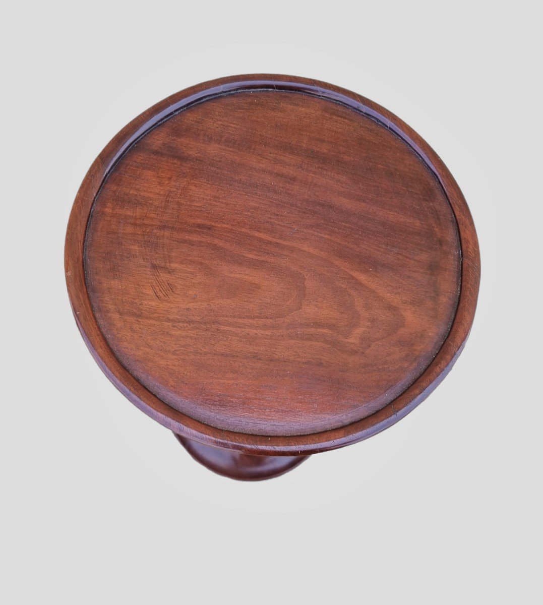 Pedestal Table 19th Solid Mahogany-photo-3