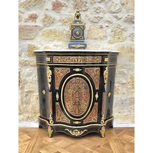 Napoleon III-style Sideboard With Boulle Marquetry, Curved On All Sides