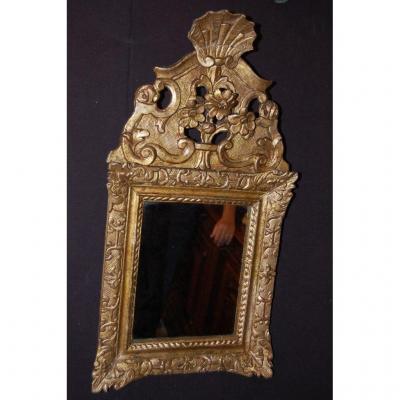 Mirror Pediment "regency" XVIII. Wood Linden