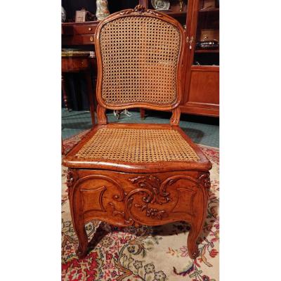 Commode Chair XVIIIth Century "louis XV" - Beech Wood