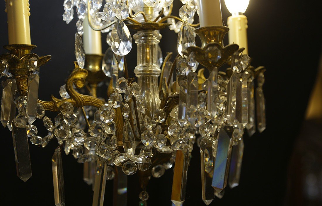 Proantic: Lustre à Pampilles, Napoléon III, (77 X 44 Cm)