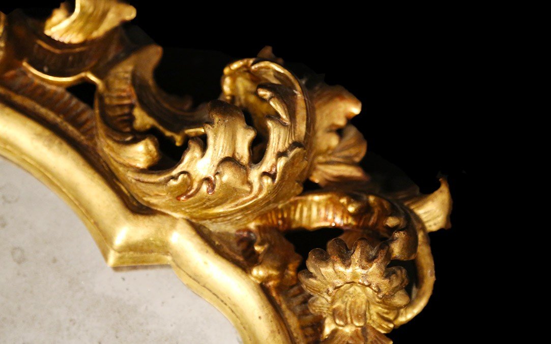 Miroir - Rococo - Bois, Doré - Milieu du XVIIIe siècle