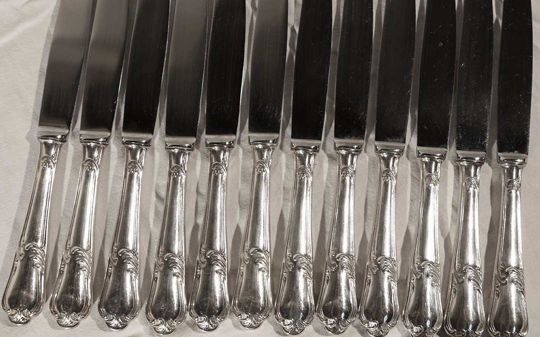 Lot De Couteaux Guy Degrenne – Inox Manches Blancs – Série Jamie – Quasi Neuf