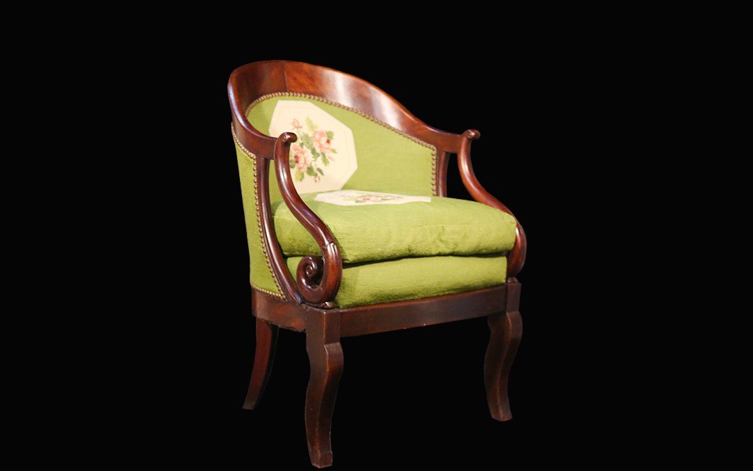 1st Empire Office Armchair, Mahogany-photo-2