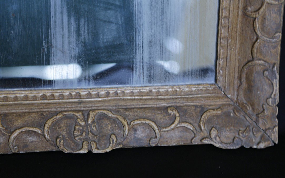 Miroir En Bois Régence, XVIIIème Siècle -photo-1