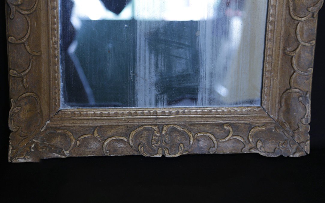 Miroir En Bois Régence, XVIIIème Siècle -photo-4