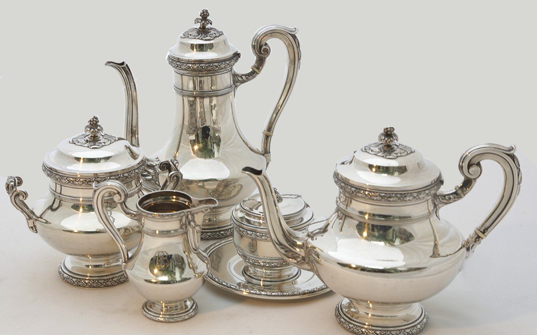 Tea & Coffee Service In Sterling Silver, 2180 Grams