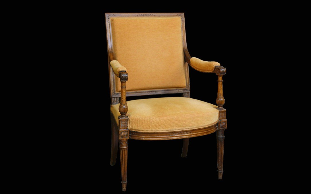 Louis XVI Armchair, Queen Backrest, XVIIIth
