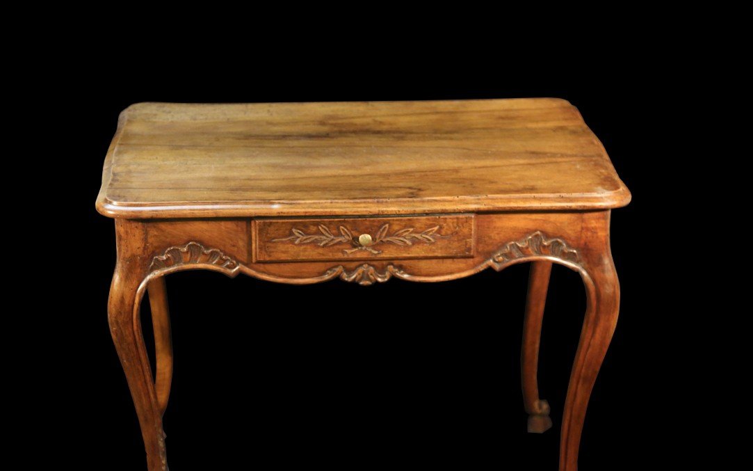 Small Writing Table, Louis XV, A Drawer, XVIIIth-photo-2