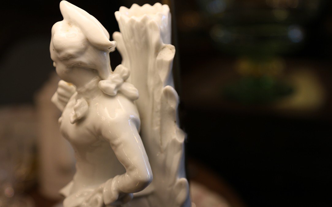 Lame En Porcelaine Blanche, Abat-jour Neuf  -photo-5