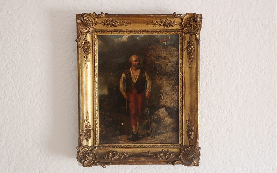 Oil On Canvas, Dutch School, 18th Century, Old Man