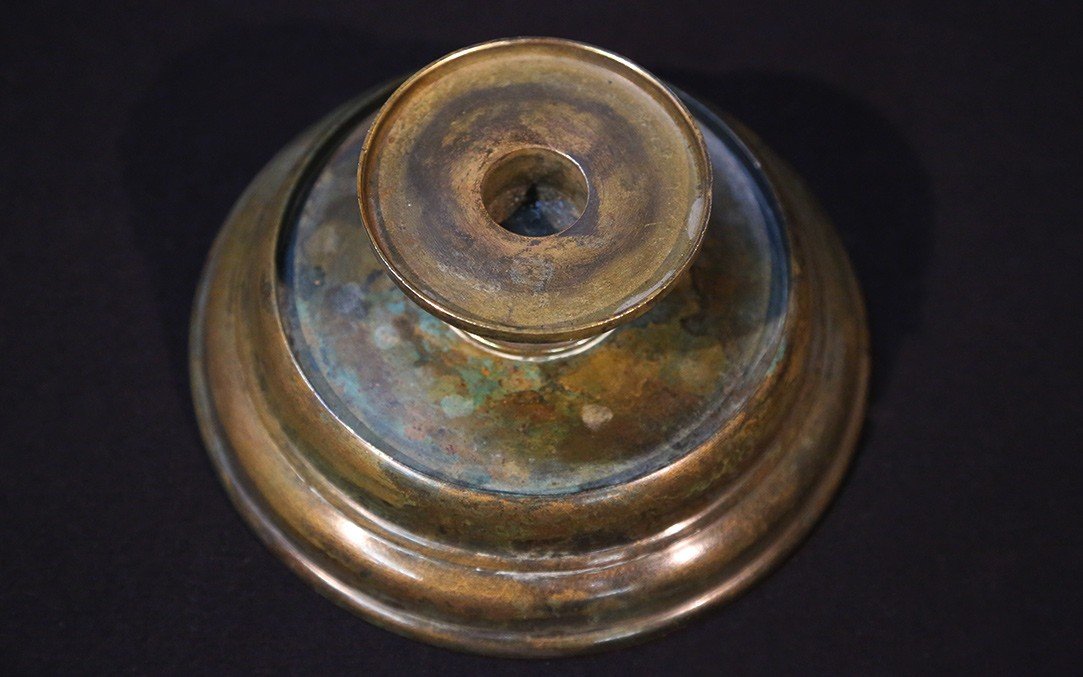 Bougeoir, Espagne, XVIIeme Siècle, Bronze-photo-2
