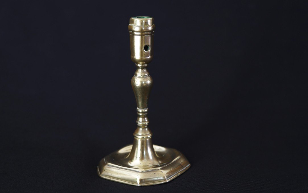Candlestick Early 18th Century, Bronze-photo-3