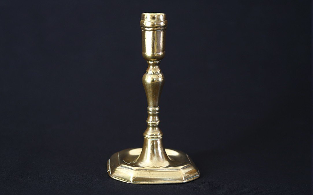 Candlestick Early 18th Century, Bronze-photo-4