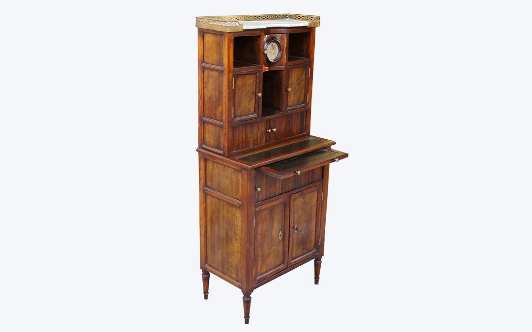 Small Directoire Secretary, 18th Century, Mahogany (122 X 52 Cm)-photo-4