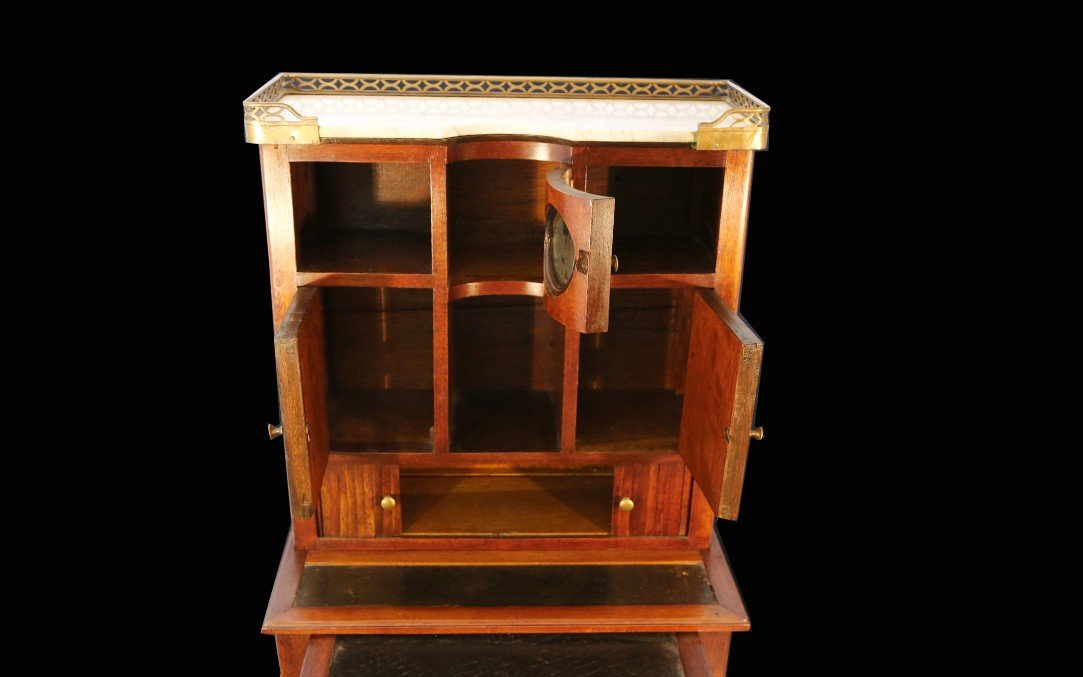 Small Directoire Secretary, 18th Century, Mahogany (122 X 52 Cm)-photo-7