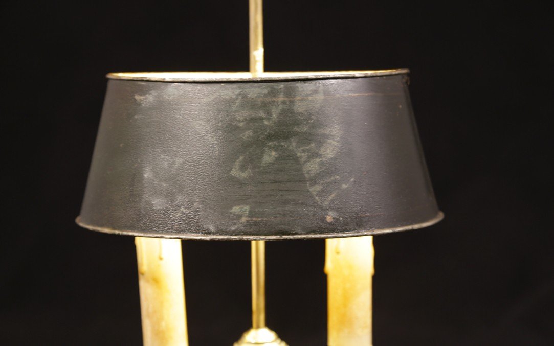 Bouillotte Lamp, 2 Lights, 19th Century, Silver Bronze-photo-3