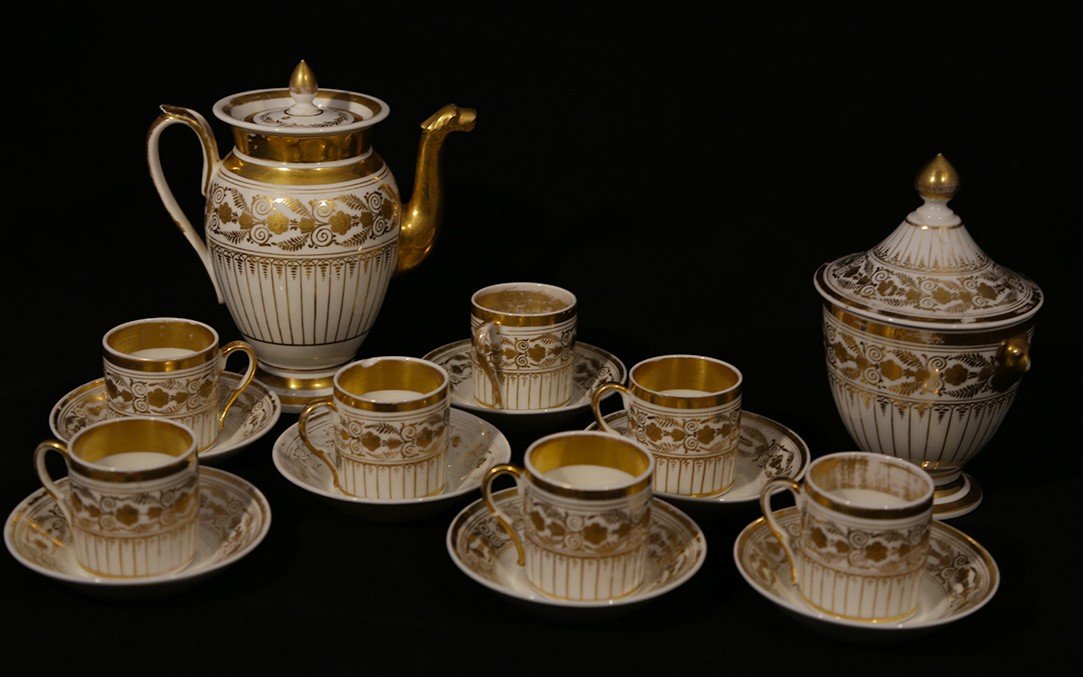 Old Paris Tea Service, 7 Cups-photo-1