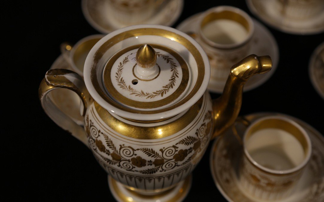 Old Paris Tea Service, 7 Cups-photo-4