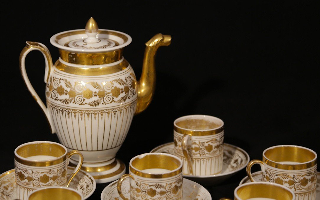 Old Paris Tea Service, 7 Cups-photo-8