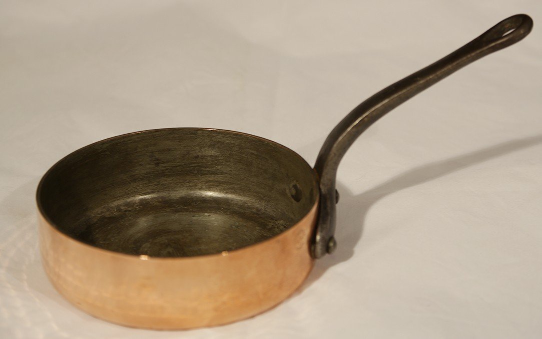 Small Copper Frying Pan, (heavy And Thick) 18cm-photo-1