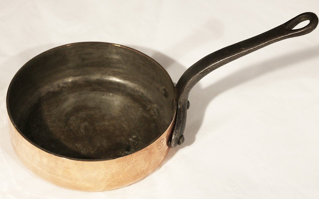 Small Copper Frying Pan, (heavy And Thick) 18cm