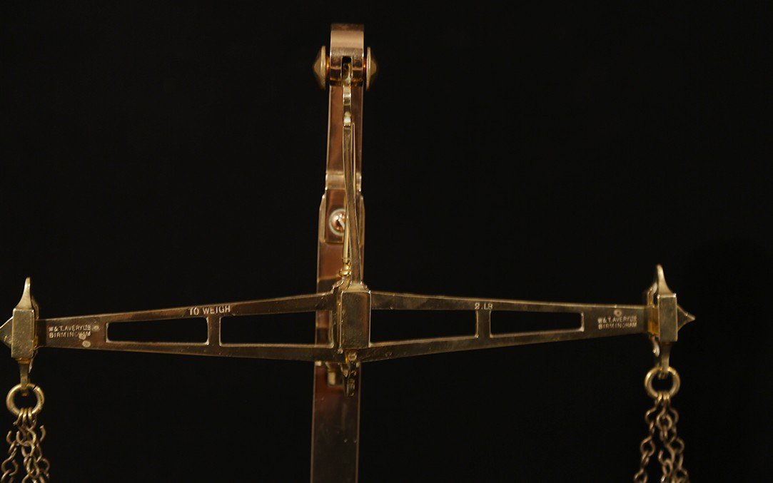 Trebuchet, Confectioner's Scale, Brass, England-photo-3