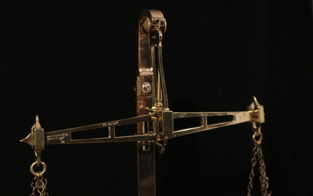 Trebuchet, Confectioner's Scale, Brass, England-photo-4