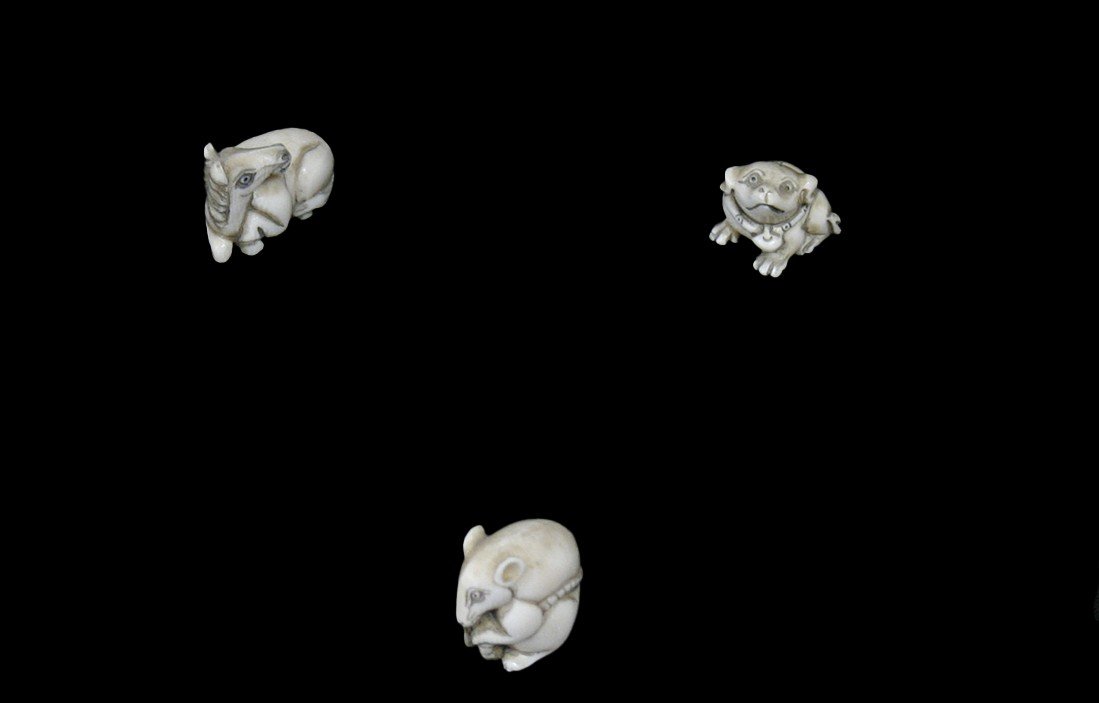 Netsuke En Ivoire, XVIIIeme, Cheval -photo-4