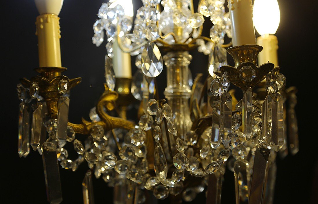 Chandelier With Tassels, Napoleon III, (77 X 44 Cm)-photo-3
