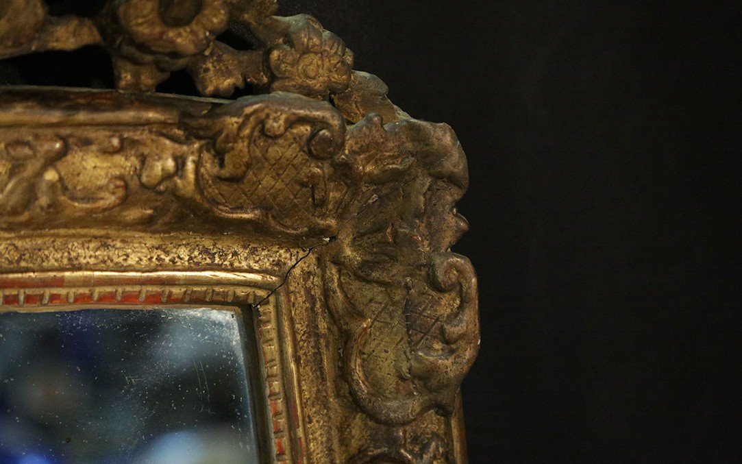 Regency Mirror, 18th Century, Golden Wood-photo-1
