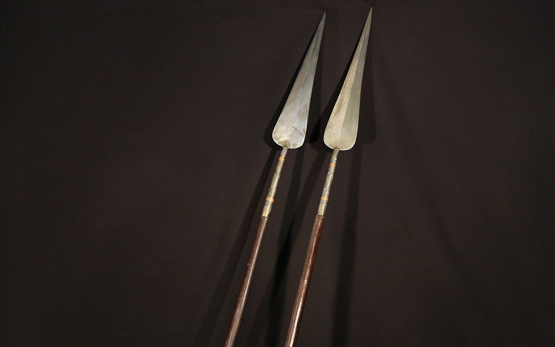Lances Bois, Acier, XIXème Siècle -photo-3