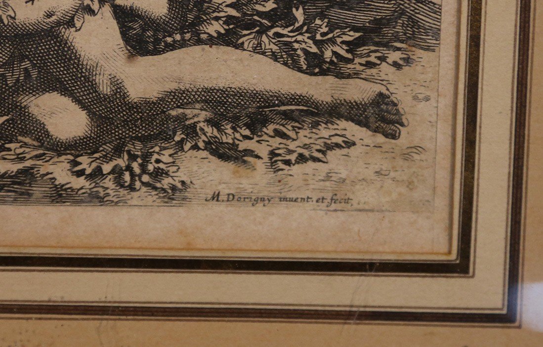 Gravure De Michel Dorigny, Bacchanale, XVIIeme Siècle -photo-2