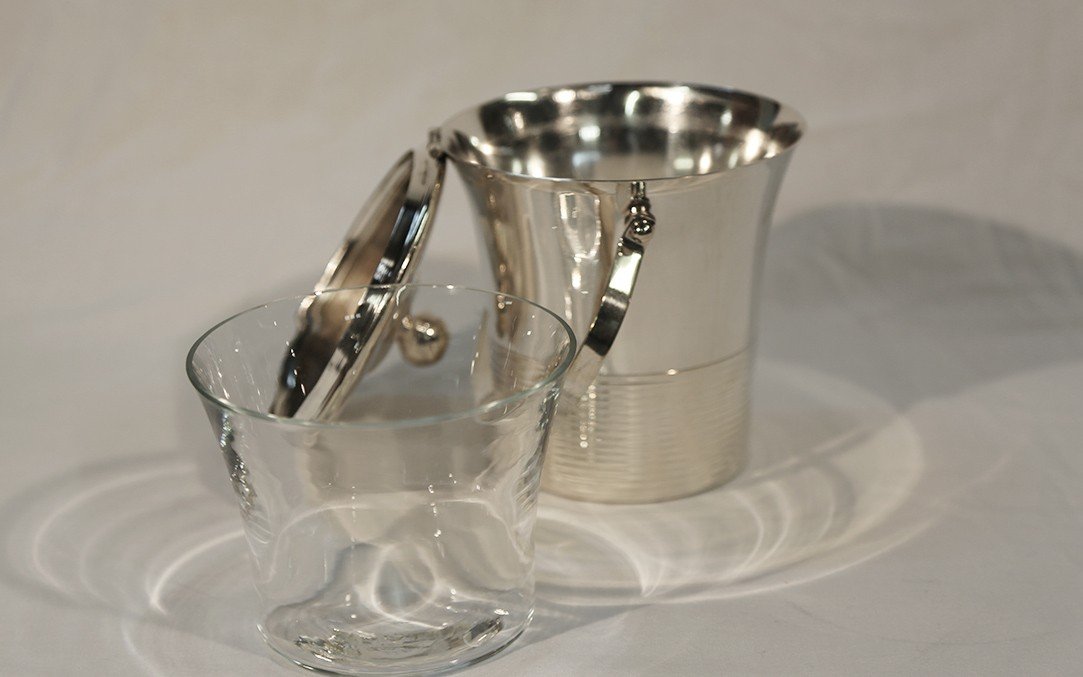 Silver Metal Ice Bucket-photo-2
