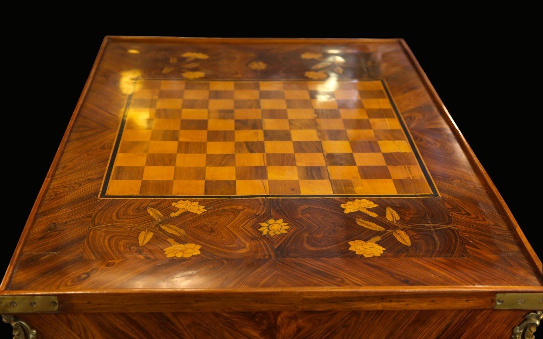 Table à Jeu d'époque Louis XV-photo-4