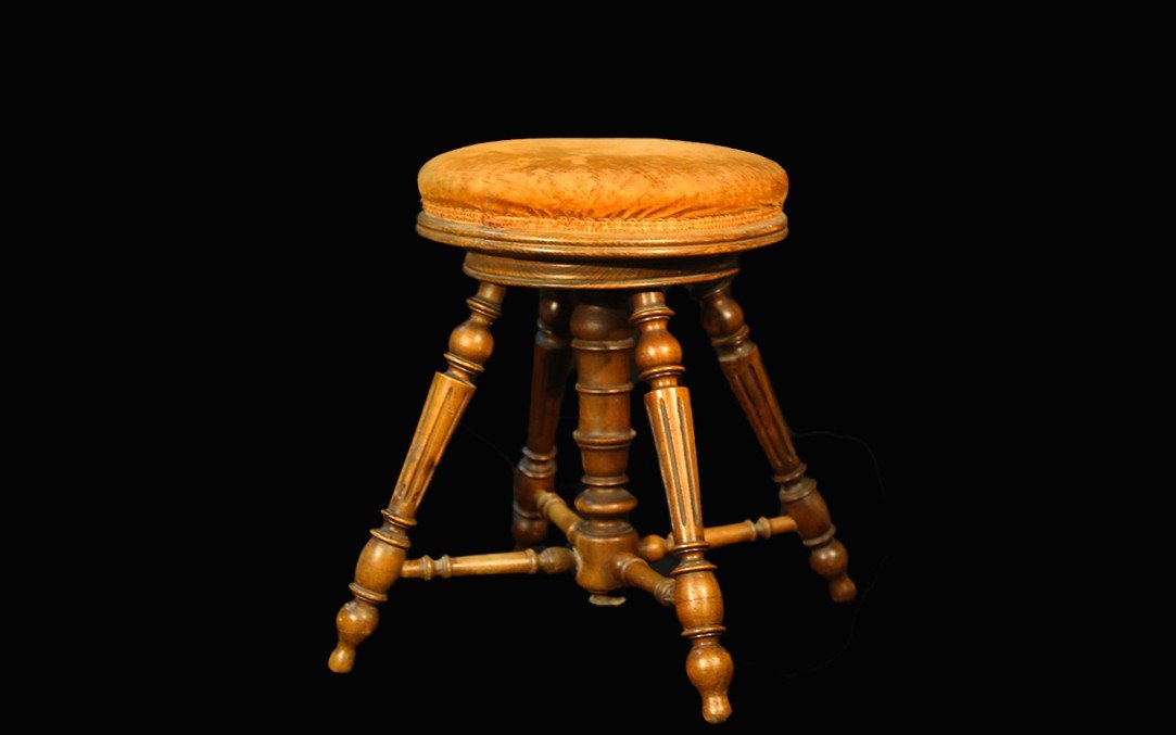 Tabouret De Piano XIXème -photo-4