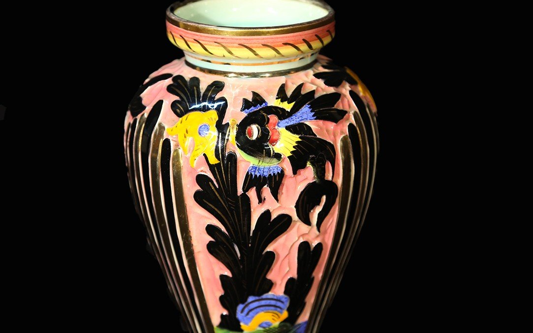 Monaco Vase, "ceridazur" (height 21 Cm) -photo-4