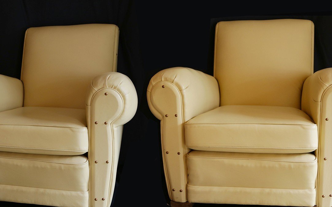 Pair Of Clubs, Full Grain Leather, 1930s