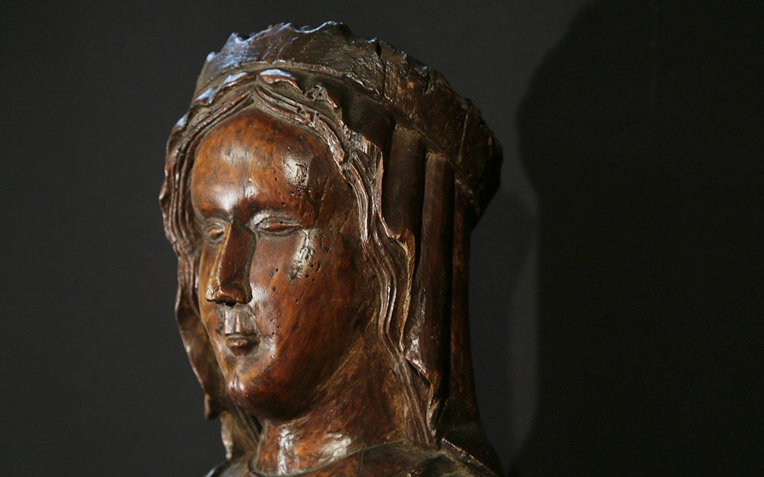 Statue De Sainte Catherine,art Roman, XV-xvieme -photo-3